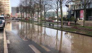 Lille : inondation en face du Grand Palais