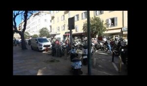Manifestation de motards devant la préfecture d'Ajaccio