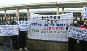 Roissy: manifestation de salariés du secteur aérien pour la sauvegarde des emplois