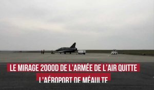 Le Mirage 2000D de l’armée de l’air quitte l'aéroport de Méaulte
