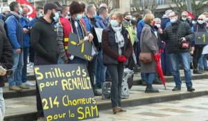 A Rodez, manifestation des salariés de Bosch et de SAM contre les suppressions de postes