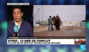 10 ans de guerre en Syrie : en Jordanie, l'immense camp de Zaatari accueille les réfugiés syriens