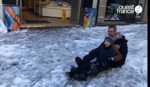 VIDÉO. Luge, ski... Saint-Brieuc se transforme en station de sports d'hiver