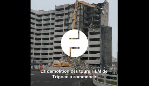 VIDÉO Destruction des tours HLM à Trignac