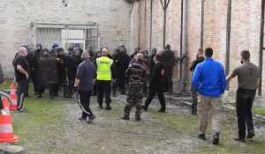 Les stagiaires des ERIS en fin de formation à la prison Centrale de Clairvaux