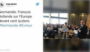 Normandie. François Hollande sur l'Europe devant cent lycéens