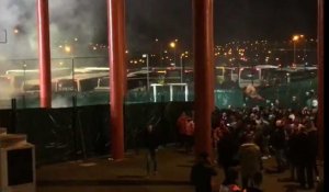 Tensions entre supporters à Sclessin après l'arrêt du match Standard-Anderlecht