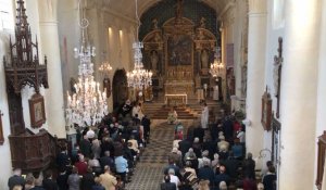 Almenèches. Cérémonie d'inauguration des travaux de l'abbatiale Sainte-Opportune