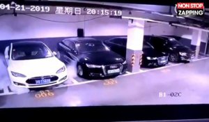 Chine : Une voiture Tesla prend feu et fait le buzz (vidéo) 
