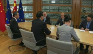 Sommet UE-Chine: images du tour de table