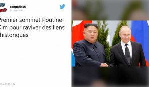Vladimir Poutine et Kim Jong-un affichent leur bonne volonté au début d'un sommet inédit