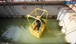 Des plongeurs mobilisés pour le chantier de rénovation du tunnel Léopold II