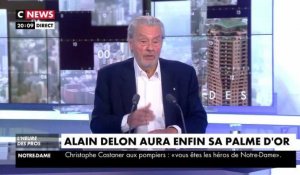 Festival de Cannes 2019. Alain Delon réagit à sa Palme d'Or honorifique dans CNEWS, jeudi 18 avril