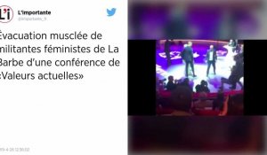 Des féministes violemment expulsées d'une conférence organisée par « Valeurs Actuelles » à Paris
