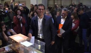 Espagne: vote du candidat Ciudadanos Albert Rivera