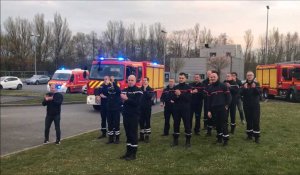 Les pompiers de Béthune rendent hommage aux soignants du CH Beuvry