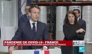 Coronavirus - À Kolmi-Hopen, Emmanuel Macron promet la production de 10 000 respirateurs français d'ici mi-mai