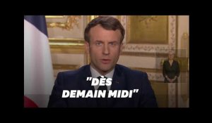 Macron, dans son discours du 16 mars, annonce la restriction obligatoire des déplacements
