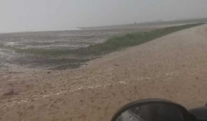 Chaussées inondées dans le Sud Artois à cause d'un orage