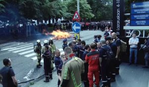 Manifestation des pompiers à Bruxelles