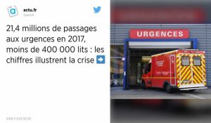 Hôpitaux : 21,4 millions de passages aux urgences en 2017, le nombre de lits sous la barre des 400 000