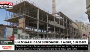 Paris : Un échafaudage s'effondre sur un chantier, un ouvrier tué (Vidéo)