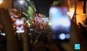 Des Portoricains célèbrent la démission du gouverneur Ricardo Rossello