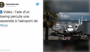 Un Boeing s'encastre dans une passerelle à l'aéroport de Nice