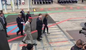 Emmanuel Macron est arrivé à Cherbourg 