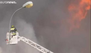 Incendie géant dans une centrale thermique près de Moscou