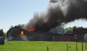 Incendie dans un hangar agricole à Cambligneul (Ternois)
