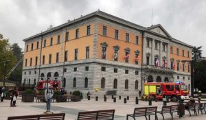 Un incendie se déclare à l'hôtel de ville d'Annecy, jeudi 14 novembre 2019