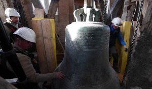 Caen. Les cloches de l'église Saint-Pierre retrouvent leur place dans le beffroi