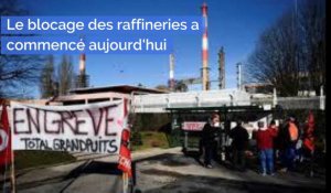 Réforme des retraites : Sept raffineries sur huit bloquées durant trois jours