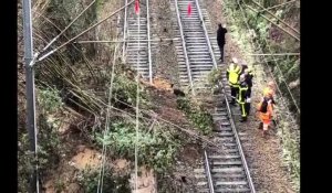 Effondrement d'un talus sur la ligne SNCF Boulogne-Paris à Amiens