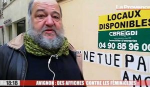 Avignon : des affiches  contre les féminicides
