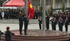 Lever de drapeaux pour le 20e anniversaire de la rétrocession de Macao