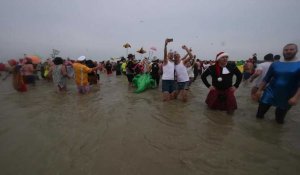Dunkerque: le cru 2020 du bain des Givrés.