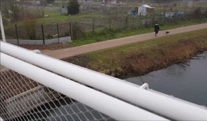 Les avis des promeneurs sur la nouvelle passerelle au dessus de la Scarpe à Saint-Nicolas