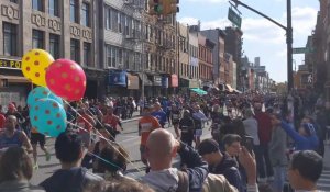 Marathon de New York : ambiance festive sur Manhattan avenue