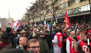 Manifestation du 5 décembre contre la réforme des retraites à Valenciennes