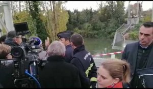 Effondrement du pont de Mirepoix : deux secrétaires d'État sur place