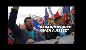 A la manif &quot;stop islamisme&quot;, on a surtout entendu des slogans anti-immigrés et anti-islam