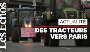 Après Berlin, des tracteurs d'agriculteurs convergent vers Paris