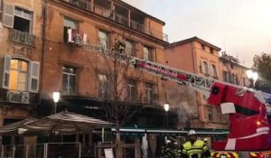 Aix : un important incendie sur le cours Mirabeau, au-dessus de la brasserie les "2G"