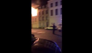 Une habitation brûle rue Carnot en centre-ville de Saint-Omer, aucune victime à déplorer