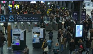 Retraites: 19e jour de grève, images dans la gare de l'Est