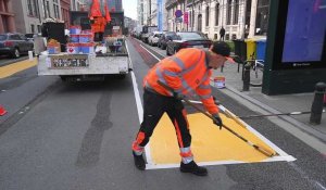 Déconfinement: aménagement d'une piste cyclable Boulevard Emile Jacqmain