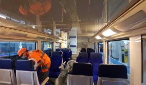 les ateliers techniques de la SNCF s'organise pour la maintenance et le nettoyage des trains