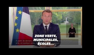Les annonces du discours de Macron: zone verte, écoles, municipales